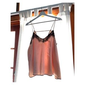 Pink lace lingerie top